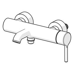 Hansa Vantis Style Einhebel-Wannen- und Brausearmatur, Wandmontage, 168mm Ausladung, ... HANSA-5444220781 4057304022234 (Abb. 1)