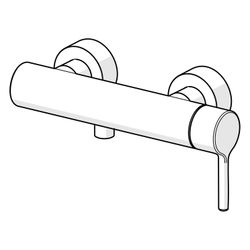 Hansa Vantis Style Einhebel-Brausearmatur, Wandmontage, mit Temperaturbegrenzer, Bron... HANSA-5445010781 4057304022210 (Abb. 1)
