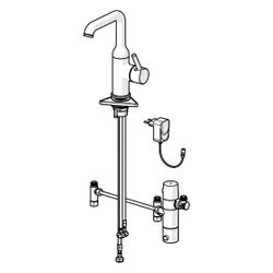Hansa Vantis Style Einhebel-Waschtischarmatur, Standmontage, Hybrid Bluetooth, 230/9V... HANSA-5465220933 4057304024832 (Abb. 1)