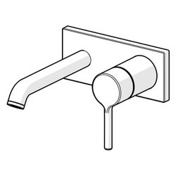 Hansa Vantis Einhebelmischer Fertigset für Waschtisch-Batterie Style 5480 Rosette eckig... HANSA-54802107 4057304017278 (Abb. 1)