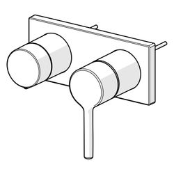 Hansa Vantis Style Einhebel-Fertigmontageset für Wanne/Brause, Rosette eckig, Chrom, 54... HANSA-54829007 4057304017582 (Abb. 1)