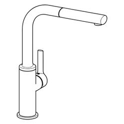 Hansa Ronda Einhebel-Küchenarmatur, Ausladung 217mm, DN 15, Chrom, 54912273... HANSA-54912273 4015474263086 (Abb. 1)