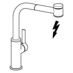 Hansa Ronda Einhebel-Küchenarmatur, Niederdruck, Kupferrohr 2-strahlig, Ausladung 221mm... HANSA-55231103 4015474261662 (Abb. 1)