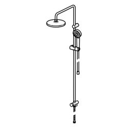 Hansa Basic Kopfbrause-Set, 1-strahlig, Chrom, 55380130... HANSA-55380130 4057304019098 (Abb. 1)