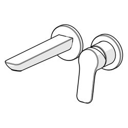 Hansa Basic Einhebelmischer Fertigset für Waschtisch-Batterie 5560 Ausladung 185mm Chro... HANSA-55602103 4057304019036 (Abb. 1)