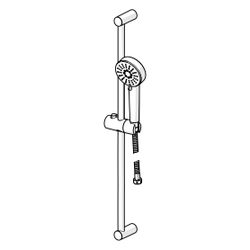 Hansa Basic Wandstangengarnitur, 3-strahlig, DN 15, Chrom, 55780133... HANSA-55780133 4057304019135 (Abb. 1)