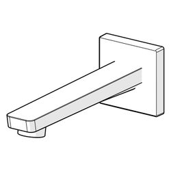 Hansa Stela Einhebel-Auslauf, Ausladung 214mm, Rosette eckig, Chrom, 57240000... HANSA-57240000 4057304015359 (Abb. 1)