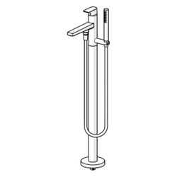 Hansa Stela Einhebel-Badebatterie mit Standrohr, Ausladung 210mm, Chrom, 57252073... HANSA-57252073 4057304015380 (Abb. 1)