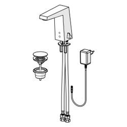 Hansa Loft Waschtischbatterie 5748 9/12V, Bluetooth Ausladung 143mm DN15 Chrom... HANSA-57482209 4057304014178 (Abb. 1)