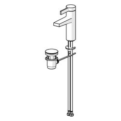 Hansa Loft Einhebelmischer Waschtischbatterie 5754 Zugstangenablaufgarnitur Ausladung 1... HANSA-57542203 4015474262041 (Abb. 1)
