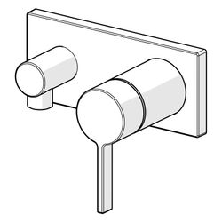 Hansa Loft Einhebelmischer Fertigmontageset für Brausebatterie 5763 Rosette eckig 4.0 P... HANSA-57639583 4057304014857 (Abb. 1)