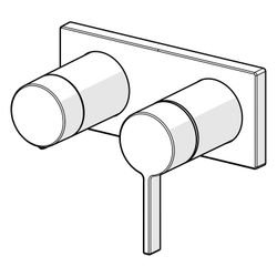Hansa Loft Einhebelmischer Fertigmontageset für Wanne/Brause 5764 Rosette eckig 4.0 Pla... HANSA-57649583 4057304014802 (Abb. 1)