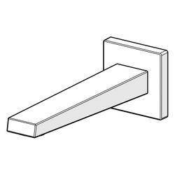 Hansa Loft Auslauf, Rosette eckig/rund, Länge 197mm, Ausladung 197mm, DN 15, Chrom... HANSA-57652100 4015474262225 (Abb. 1)