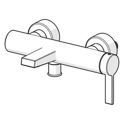 Hansa Loft Einhebelmischer Wannenfüll- und Brausebatterie 5770 Ausladung 162mm DN15 Chr... HANSA-57702103 4015474263376 (Abb. 1)