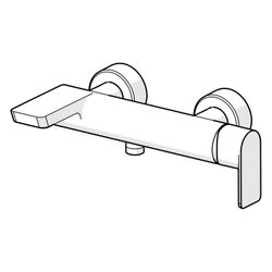 Hansa Stela Einhebel-Wannenfüll- und Brausebatterie, Chrom, 57742173... HANSA-57742173 4057304015373 (Abb. 1)