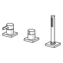 Hansa Loft Einhebelmischer Fertigmontageset für Wanne/Brause 5779 Rosette eckig 1-strah... HANSA-57799483 4057304014574 (Abb. 1)