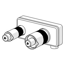Hansa Vario Unterputz-Einbaukörper Waschtischarmatur, Wandmontage, DN 15, Messing, 5786... HANSA-57860300 4057304022333 (Abb. 1)