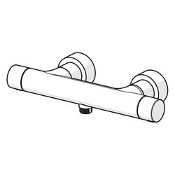 Hansa Prisma Duschthermostat, Wandmontage, mit Thermo Cool und 38 Grad Sperre, Chrom, 5... HANSA-58080301 4057304020582 (Abb. 1)