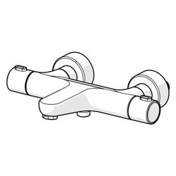 Hansa Prisma Wannenfüll- und Brausebatterie 5810 Ausladung 182mm DN15 Chrom... HANSA-58102101 4015474259294 (Abb. 1)