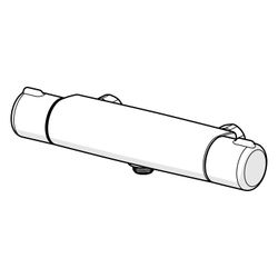 Hansa Micra Brausearmatur, Fertigmontageset, Wandmontage, Thermostat, Thermo Cool, Chro... HANSA-58150071 4057304003455 (Abb. 1)