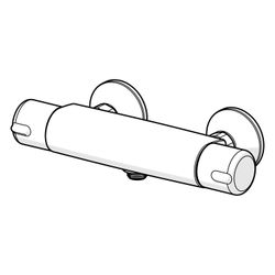Hansa Micra Brausebatterie, DN 15, vertauschte Kalt-/Warmwasser-Anschlüsse, Chrom, 5815... HANSA-58152171 4057304005664 (Abb. 1)