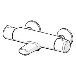 Hansa Micra Wannenfüll- und Brausebatterie, Ausladung 159mm, DN 15, Chrom, 58162171... HANSA-58162171 4057304003486 (Abb. 1)