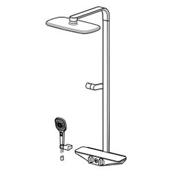 Hansa Emotion Regenbrause-Duscharmatur Wellfit, 3-strahlig, 6V, DN 15, 5865017282... HANSA-5865017282 4057304007842 (Abb. 1)