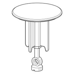 Hansa Stopfen Ablaufgarnitur, Durchmesser 63mm, Chrom, 59902021... HANSA-59902021 4015474072169 (Abb. 1)