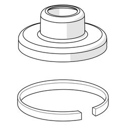 Hansa Rosette, Durchmesser 70mm, DN 15, Chrom, 59910094... HANSA-59910094 4015474814677 (Abb. 1)
