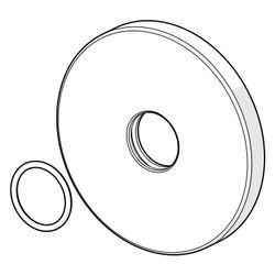 Hansa Rosette, Durchmesser 75mm, Chrom, 59913239... HANSA-59913239 4015474176270 (Abb. 1)