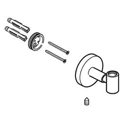 Hansa Wandbefestigung 59913472 Chrom... HANSA-59913472 4015474214224 (Abb. 1)
