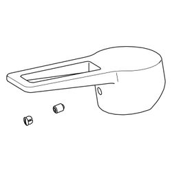 Hansa Twist Bügelhebel, Länge 87mm, mit K/W-Kennzeichnung, Chrom, 59914200... HANSA-59914200 4015474278578 (Abb. 1)