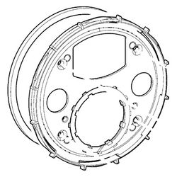 Hansa Befestigungssatz für Unterputz-Einbaukörper, Chrom, 59914218... HANSA-59914218 4015474295384 (Abb. 1)