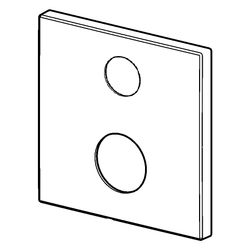 Hansa Rosette für Unterputz-Einbaukörper, Chrom, 59914309... HANSA-59914309 4057304001680 (Abb. 1)