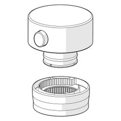 Hansa Temperatureinstellgriff, Chrom, 59914360... HANSA-59914360 4057304001468 (Abb. 1)
