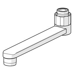 Hansa Auslauf Länge 150mm, Ausladung 150mm, Chrom, 59914470... HANSA-59914470 4057304005824 (Abb. 1)