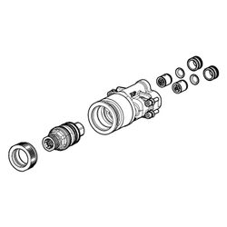 Hansa Funktionseinheit, Thermostatkartusche zur Temperaturreglung, Rückflussverhinderer... HANSA-59914528 4057304009358 (Abb. 1)