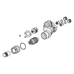 Hansa Funktionseinheit, Thermostatkartusche zur Temperaturreglung, Rückflussverhinderer... HANSA-59914535 4057304009440 (Abb. 1)