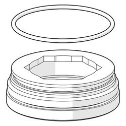 Hansa Montagering für Luftsprudler M24x1, Schlüsselweite 17, ab 2019, 59914744... HANSA-59914744 4057304013508 (Abb. 1)