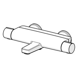 Hansa Optima Wannen- und Brausearmatur Wandmontage Thermostat, mit MagShelf-Ablage, Chr... HANSA-65132201 4057304017933 (Abb. 1)