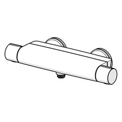 Hansa Optima Duschthermostat, Wandmontage, mit MagShelf-Ablage, Chrom, 65140201... HANSA-65140201 4057304017926 (Abb. 1)