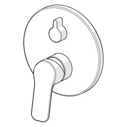 Hansa Basic Einhebelmischer Fertigmontageset für Wanne/Brause 8055 Rosette rund Chrom... HANSA-80559003 4057304019159 (Abb. 1)