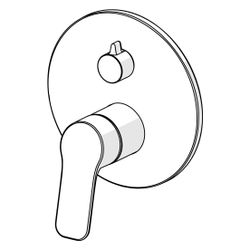 Hansa Basic Einhebel-Wannen- und Brausearmatur, Unterputz, mit Drehumsteller, Rosette r... HANSA-80559023 4057304022746 (Abb. 1)