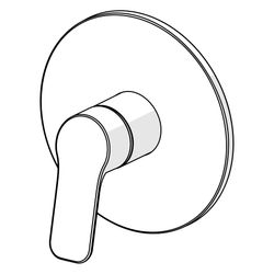 Hansa Basic Einhebel-Duscharmatur, Unterputz, Fertigmontageset, Rosette rund, Chrom, 80... HANSA-80569023 4057304022753 (Abb. 1)