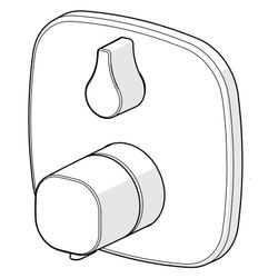 Hansa Living Fertigmontageset für Brausebatterie 8113 Rosette soft edge Chrom... HANSA-81139572 4057304004742 (Abb. 1)