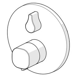 Hansa Living Fertigmontageset für Wanne/Brause 8114 Rosette rund mit Sicherungseinricht... HANSA-81143552 4015474279025 (Abb. 1)