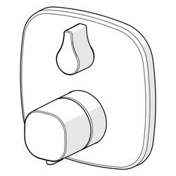 Hansa Living Fertigmontageset für Wanne/Brause 8114 Rosette soft edge mit Sicherungsein... HANSA-81143572 4057304004728 (Abb. 1)