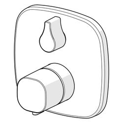 Hansa Living Fertigmontageset für Wanne/Brause 8114 Rosette soft edge DN15 Chrom... HANSA-81149572 4057304004711 (Abb. 1)
