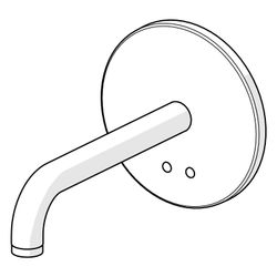 Hansa Electra Fertigset für Waschtisch-Batterie, Rosette rund, 3V, Bluetooth, Ausladung... HANSA-81802119 4057304016899 (Abb. 1)
