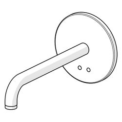 Hansa Electra Fertigset für Waschtisch-Batterie, Rosette rund, 3V, Bluetooth, Ausladung... HANSA-81802129 4057304016905 (Abb. 1)